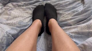 Sumptuous Youngster Dude Plays With Socks And Soles