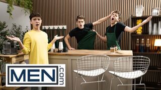 FOLKS - Sam Ledger Wants A Coffee But Finishes Up Taking Joey Millss Meatpipe In His Throat