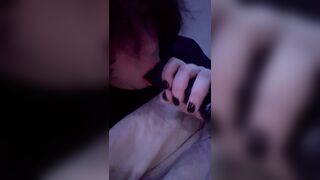 Deepthroating my fake penis getting it cute and humid