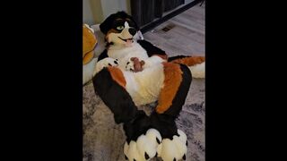 FUMBLE BANGER! @AngryBarks enjoys pounding his soles until he spunks firm Bark Bark!