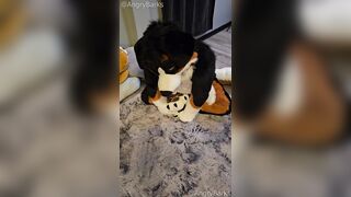 FUMBLE BANGER! @AngryBarks enjoys pounding his soles until he spunks firm Bark Bark!