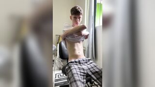 Lad displaying his assets in his lil speedo