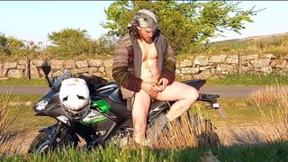 Chilling with a Faux-cock on my Bike Rail