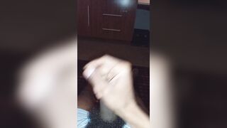 Yam-sized dark-hued fuckpole money-shot