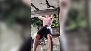 Risky public exhib coregasm - Fit man blows a load handsfree in his cutoffs - Coregasmictruth