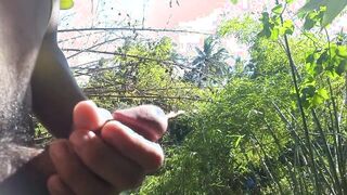 Insane & Dangled: Japanese Man Showcases Off His Meaty Beef whistle and Phat Jizm in the Woods