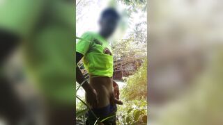 Naughty & Strung up: Chinese Guy Unveils His Giant Beef whistle Deep in the Woods