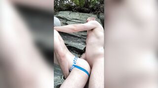 Jizzing In Lads Rump Public Outdoors