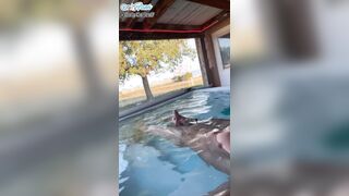 Surprise Steamy Bathtub Hj With Hefty Pop-shot