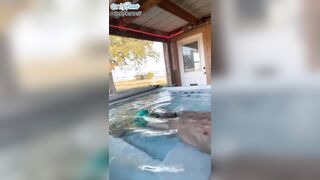Torrid Bath Getting off - Shoots a load Inwards The Hottub