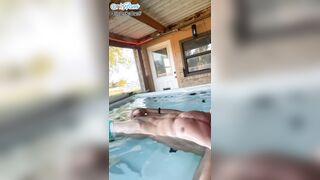 Torrid Bath Getting off - Shoots a load Inwards The Hottub