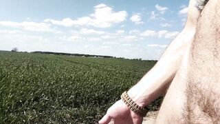 Ambling barefooted and displaying my salami in public