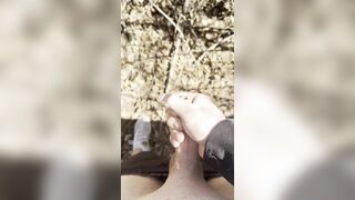 uncircumcised fellow jizm in forest