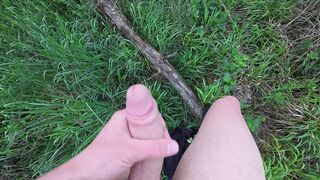 Teenie Dude Wanking in Woods