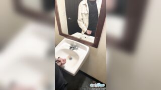 Nearly Caught Tugging Uncut Prick in Pizza Place