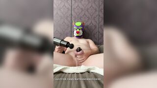 Pup Nathan Daniels Makes His Encaged Bone Jizm with His Magic wand