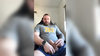 Built Australian Bloke Edges in Office Tabouret & Erupts POINT OF VIEW All Over Your Face