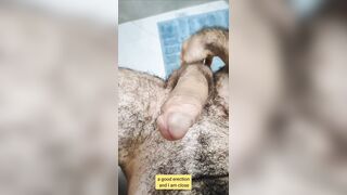 muscle hairy man have a ejaculation palms free-for-all with faux-cock