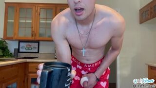 He Loves To Swallow Coffee With Jizz For Breakfast