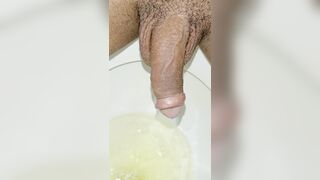 pissing rigid in the public shower