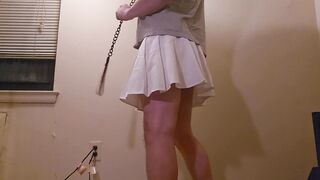 Cross dressing with leash