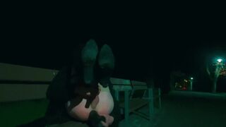 Femboy at Night in the Park