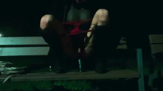 Femboy at Night in the Park