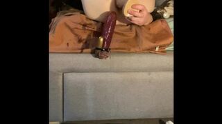 Railing huge faux-cock