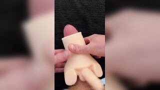 Accidentally nutting backside blaster stroker Fleshlight