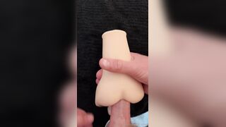 Accidentally nutting backside blaster stroker Fleshlight