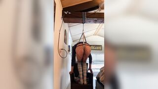 Suspending wedgie doll