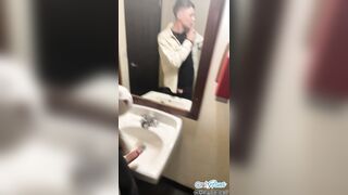 Risky Climax In A Pizza Place Tub