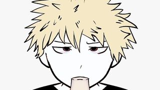 Katsuki Bakugo having joy with Izuku