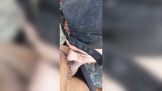 Blowing monster dark-hued jizz-shotgun