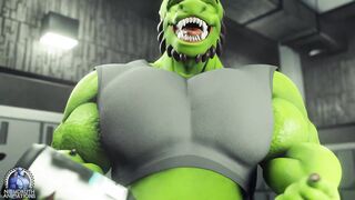 Reached His Apex, Syrl Dragon Hyper Macro Muscle Growth Cartoon