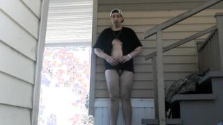 Risky Daytime Undress & Tee-shirt Tear