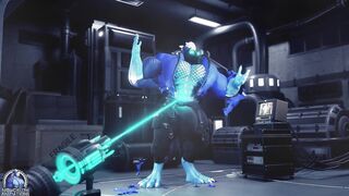 Growth Ray, Druth cloth ripping muscle growth cartoon vignette