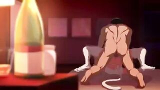 Femboy steaming poke cartoon