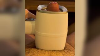 Nutting on my deep-throat job machine