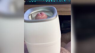 Nutting on my deep-throat job machine