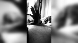 Caressing in the nature - jack my spunk-pump near the window.