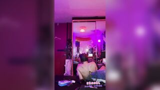 Femboy pup on warmth romps fleshlight