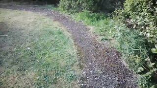 Urinating in Public. Taking a pee on my walk thru the park.