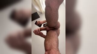 Yam-sized manhood and enormous furry booty of Latin alpha masculine