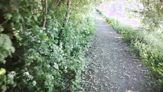 Peeing in Public. Taking a urinate along the ass-pipe.