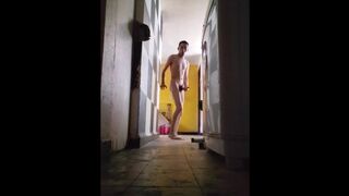 Taboo time I disrobe and walk around the mansion and nearly unveiled