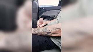 Public jerk at the beach