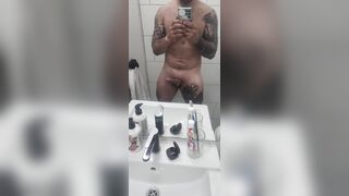 Say hello from bathroom