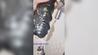 Jizz in masturbator, fuck stick in rump and gape/rose with goo