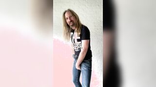 Longhairdude shoots in Bust On Thin Denim, ROB belt, Butterfly Effect Tshirt